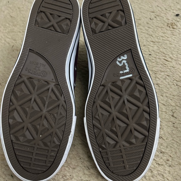 Converse x Zumiez 100k 2026 Burgundy Platform Sneakers - Picture 6 of 9